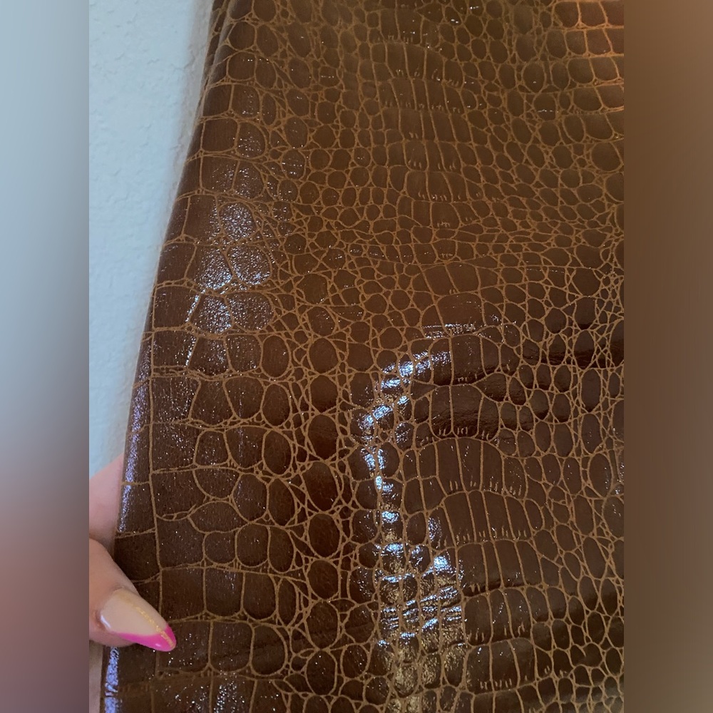 BNWOT Motel Faux Crocodile Brown Skirt Size M